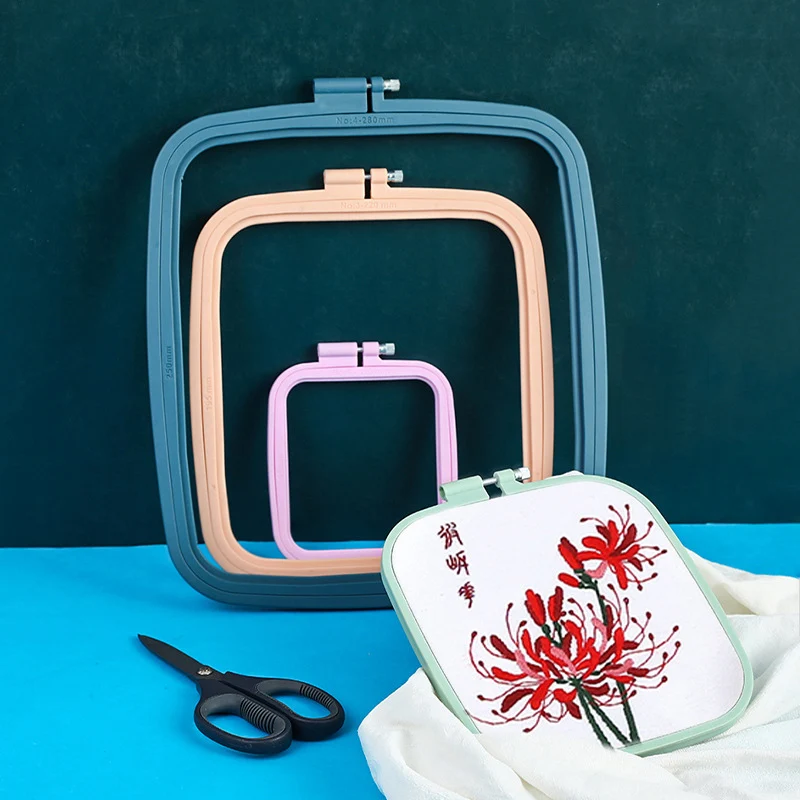 5 Sizes Square Embroidery Hand Cross Stitch Loop Plastic Diy