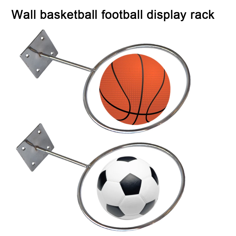 EUGNN Basketball Holder Outdoor Iron Indoor Professional Durable Accessories Display Rack Gym Screw Install Sports und Replacement Wall Mounted 