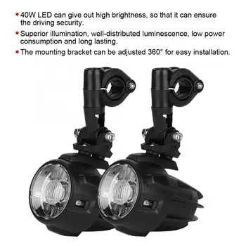 

ice lamp for auto 2Pcs 40W Universal Motorcycle Headlight LED Driving Fog Spot Lamp Spotlight Light Car LED fog lights