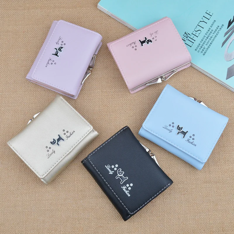 

Wallet Female Short Paragraph Small Fresh Student mini Coin Purse New Folding Wallet Wallet
