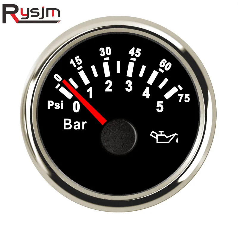 52 мм 0-5Bar 0-10Bar Масляный Пресс ure измеритель 145psi водонепроницаемый автомобильный