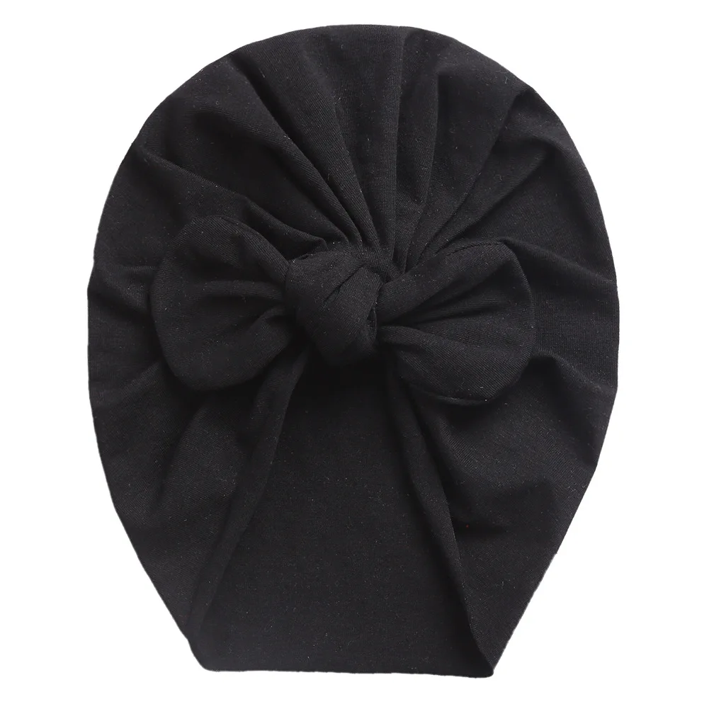 Newborn Baby Girls Hat Cotton Solid Bow Newborn Baby Turban Hat BabySoft Infant Hospital Warm Hats Bonut Hats for Bebes 0-4T Cap baby stroller accessories Baby Accessories