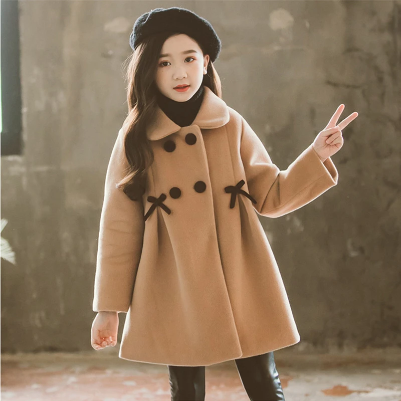 Chaqueta abrigada para niñas prenda lana invierno abrigo para Niñas Ropa para niños prendas de vestir exteriores otoño para Niñas 4 6 8 10 13 y abrigos| - AliExpress