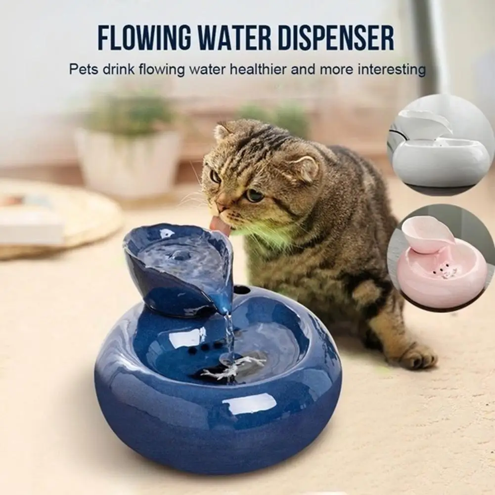 Фарфоровый домашний питомец для кошек, автоматический диспенсер для воды, бутылочка для питья, фонтан, умный питомец для кошек, автоматическая кормушка для воды