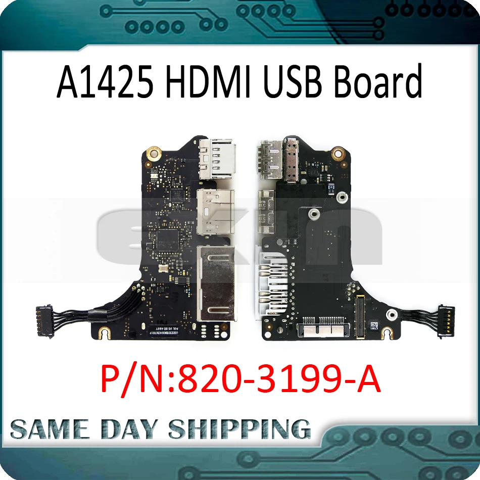 

Original Laptop A1425 Board USB HDMI SD I/O Read Card Board for MacBook Pro A1425 13.3" Retina 820-3199-A 661-7012 2012 2013
