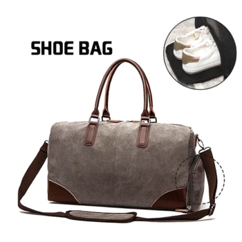 

Aijolen Canvas Travel Bag European And American Fashion Fitness Bag With Shoe Warehouse Design Travel Portable Bag
