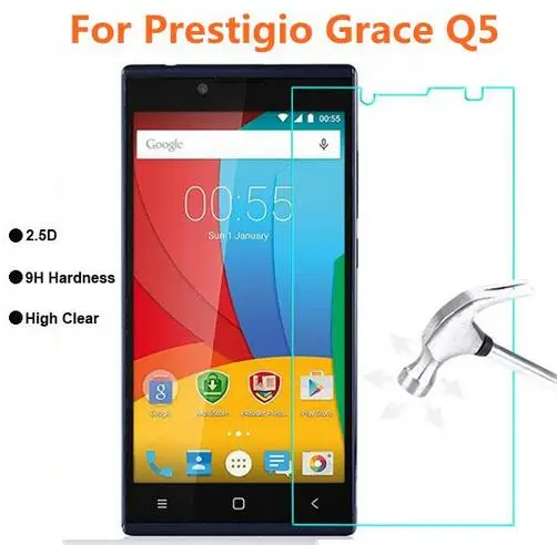 10 шт. для prestigio grace q5 закаленное стекло оригинальная 9h Защитная фронтальная пленка