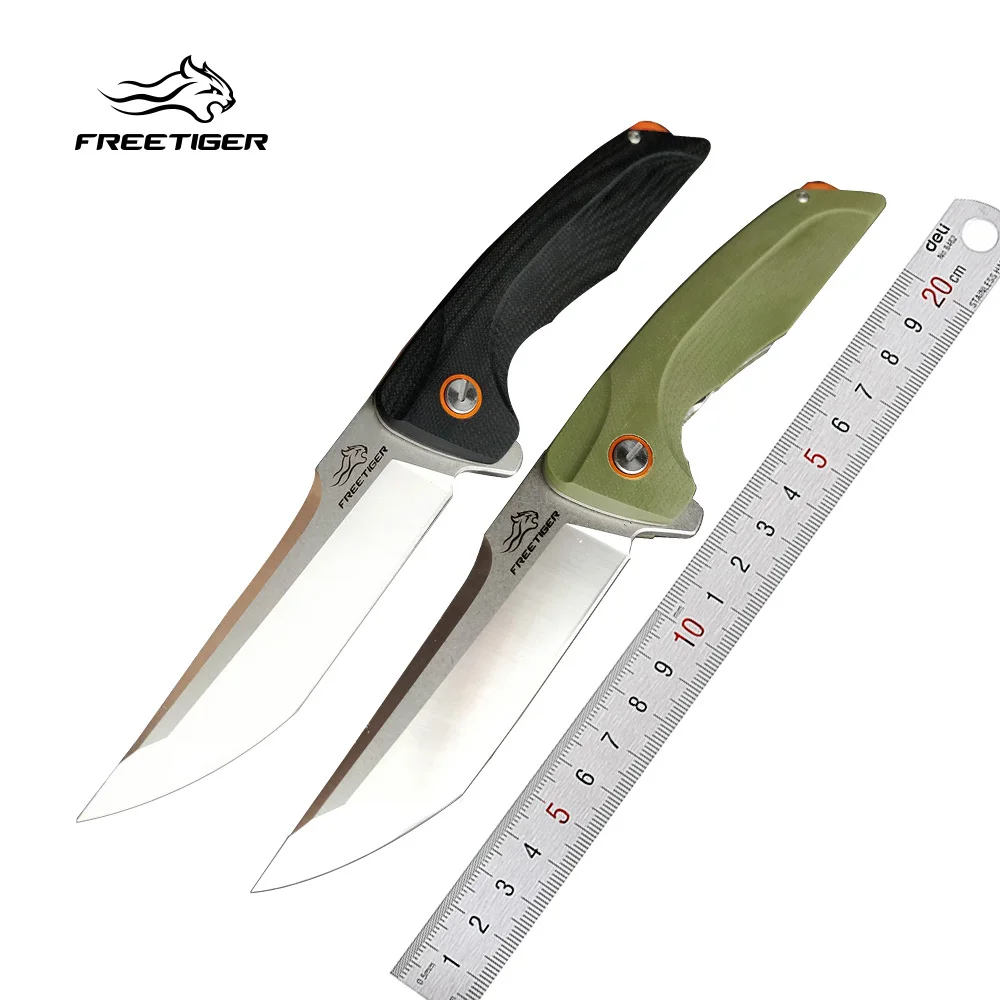 Высокопрочный складной нож FREETIGER FT904 с лезвием D2 Ручка G10 охотничий керамбит для