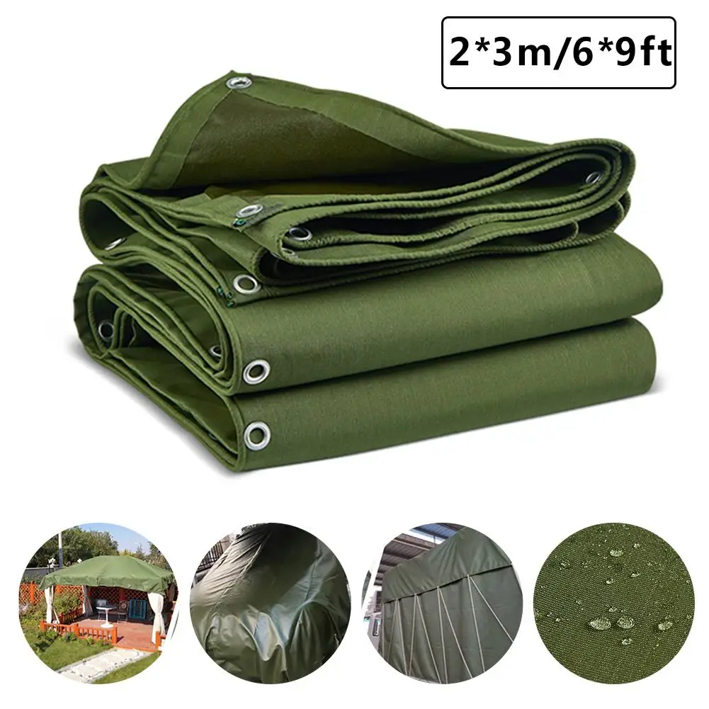Heavy Duty Tarps Waterproof Ground Tent Trailer Cover Tarpaulin Wear-resistant Cover With Organic Silicon Coating 2*3m/6*9ft