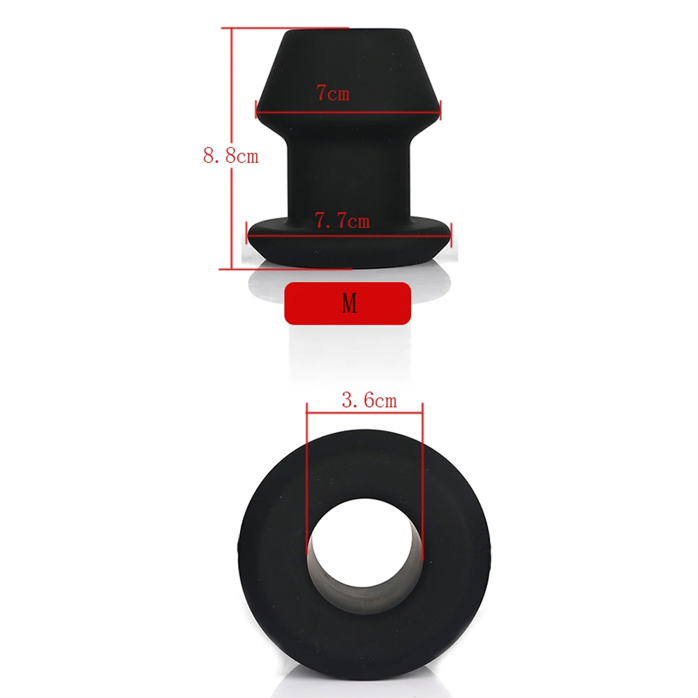 Huge Hollow Super Anal Dilator Dildo Butt Plug Silicone Hollow Prostate Massage Dilator Anus Expand_voghion.com