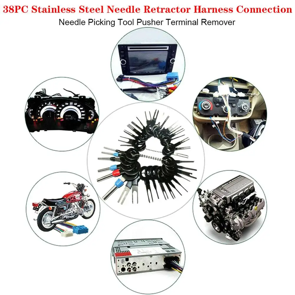 

41pcs Wire Terminal Removal Tool Car Electrical Wiring Crimp Connector Pin Kit Automotive terminal removal tool