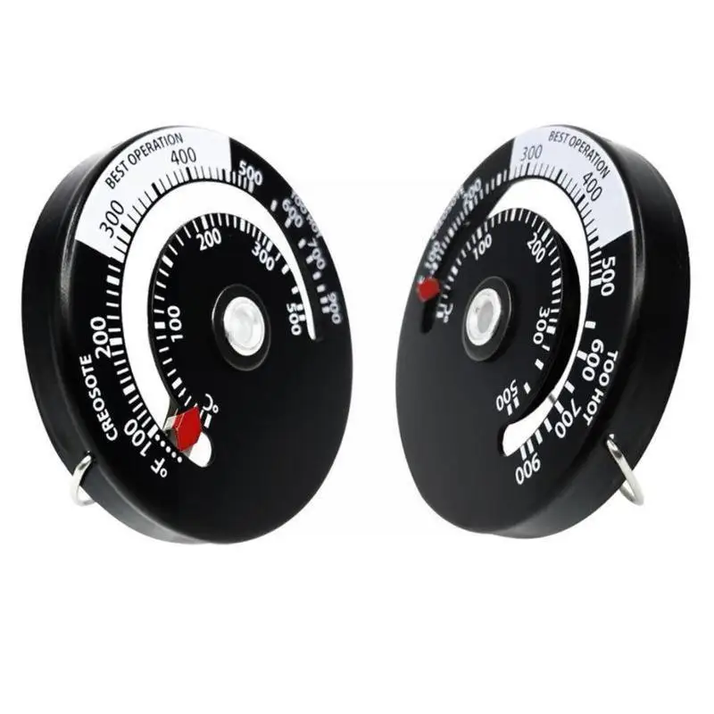 Thermomètre de Poêle Magnétique Tuyau de Poêle à Feu pour Le Compteur de  Température pour Tuyau de Cheminée en Bois Rond Four (1)