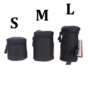 

Andoer Waterproof Padded Camera Lens Bag Case Pouch Protector for Nikon Canon Sony Camera Lens Bag Case Pouch Black Size S M L