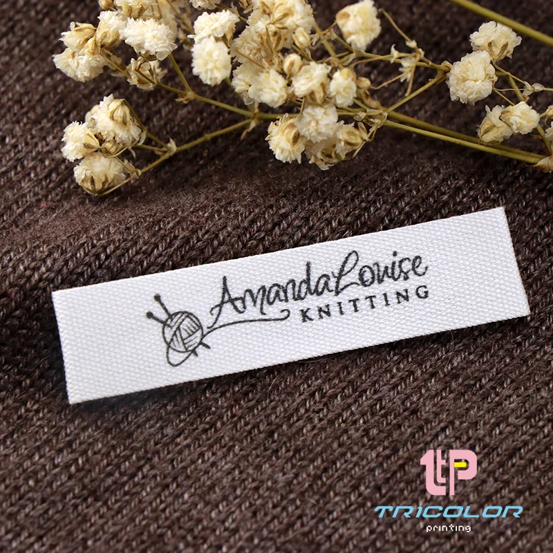 Organic cotton personalized clothing label customized brand logo or text sewing 12x60 mm 10-100 pcs. | Дом и сад