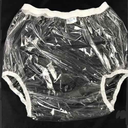 재사용 가능한 방수 PVC 성인 기저귀 대형 TPU 코트, 방수 요실금 바지 기저귀 플라스틱 슈퍼 투명 2