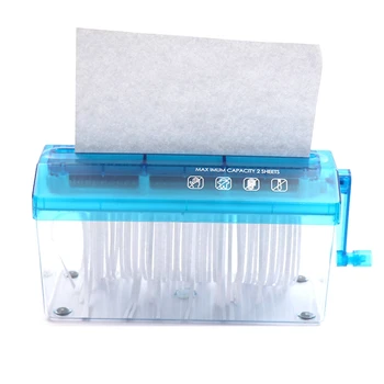 

Manual document shredder for A4 sheets, hand crank document shredder for office school, for paper and documents