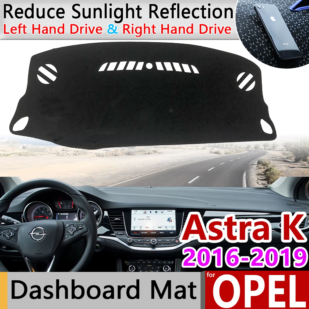 Для Opel Astra K 2016 2017 2018 2019 Противоскользящий коврик для приборной панели