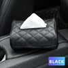 1 Pcs Black Tissue Boxes with Disposable Napkins Tissue Boxes Car Accessories Tissue Bag Organizer Car Decoration Auto Storage ► Photo 3/6