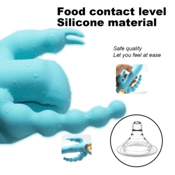 G Spot Rabbit Vibrator for Women Clitoris Stimulation ,Rechargeable 3 in 1 Clit Anal Stimulating Dildo Massager 5