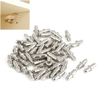 

50Pcs Heavy duty shelf support iron Cupboard Cabinet bracket laminates Pin Studs Pegs Furniture combination Connector fittings