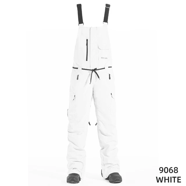 Мужские и женские уличные высококачественные лыжные штаны, ветрозащитные водонепроницаемые парные зимние брюки, зимние лыжные штаны для сноуборда, комбинезон с ремнем - Цвет: color3