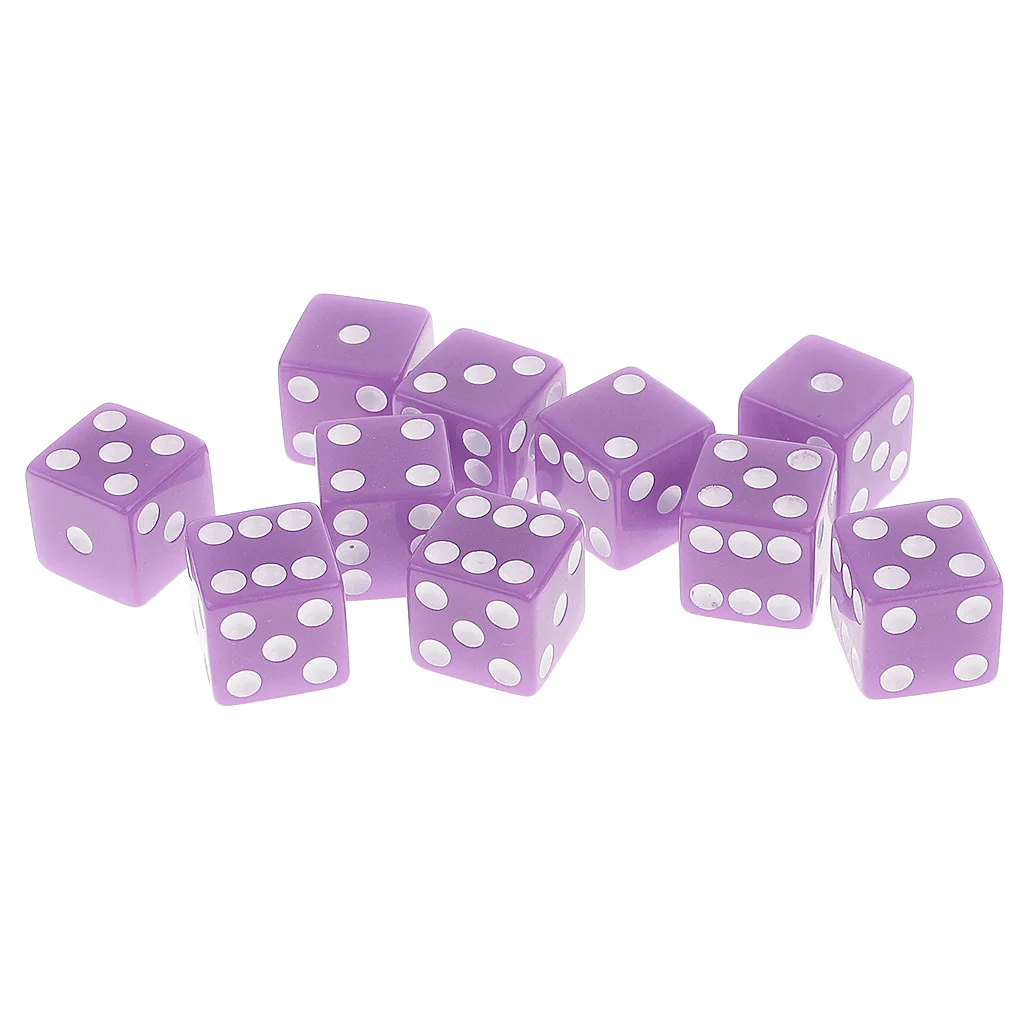 Set/10pcs Six Sided D6 Digital Dice Party Gaming Dice D&D RPG Board Game Parties Board Game Dices Polyhedral Dices