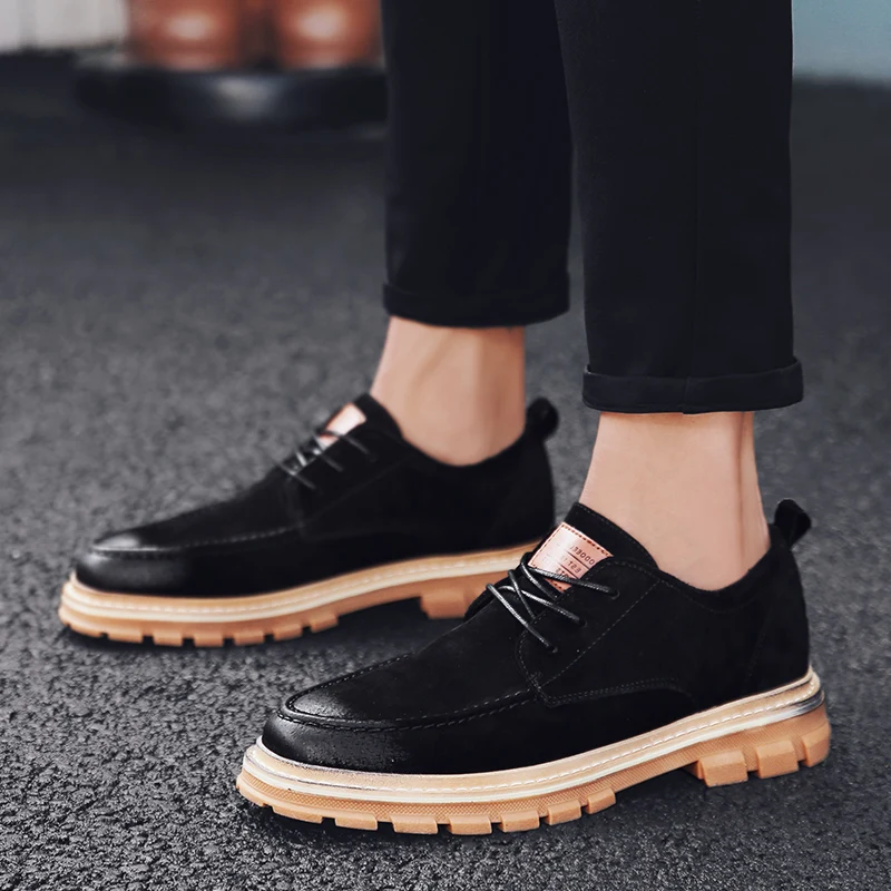 KATESEN/Новинка года; Осенняя мужская обувь; Мужская обувь Martens; повседневная обувь с перфорацией типа «броги»; Мужская обувь из натуральной кожи; повседневная обувь в деловом стиле