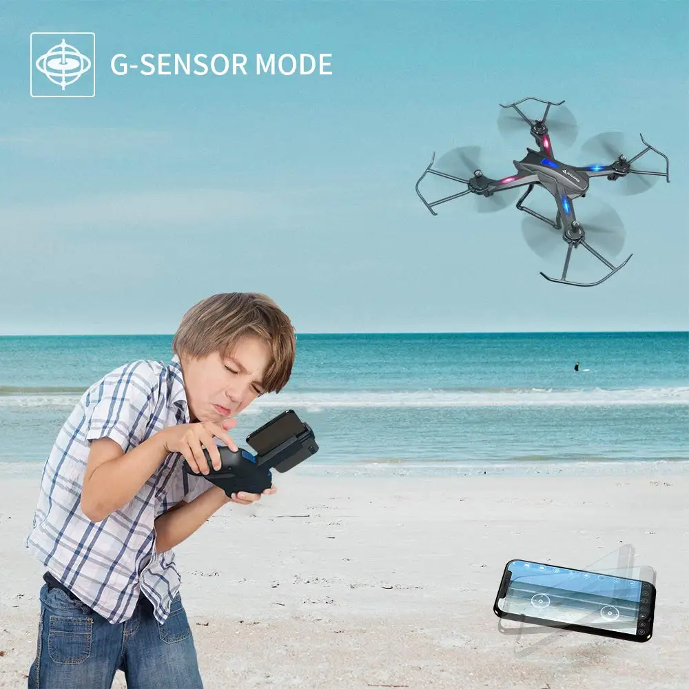 US $325.00 Camera Drone Snaptain S5c Drone Wifi Fpv 720p Hd Voice Control Gravity Sensor Function Rtf Christmas Gift For Kid Beginner