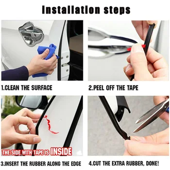 

Exterior Sealing Strip Door Edge 10 Meter Double sided tape Replacement Universal Trim