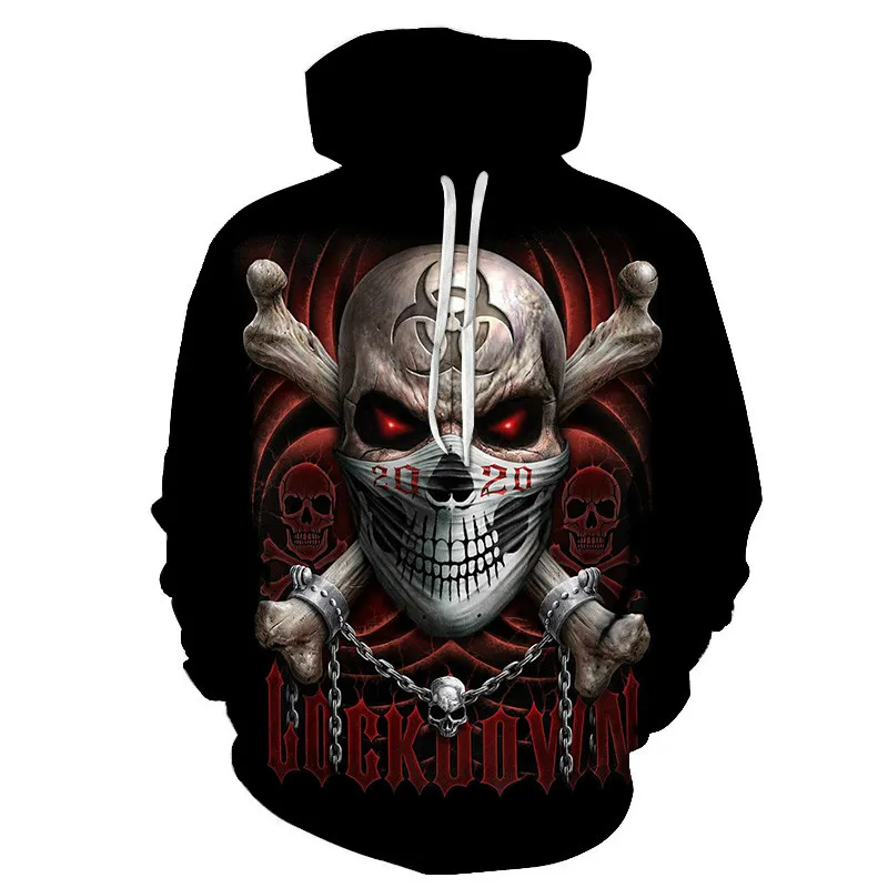 Waliicorners Theme Printed Pullover Hoodie 3D Skull Pattern Men's Hoodie Horror 11 Hd0de9ffda12b48b2be17ea661bb6e1e07
