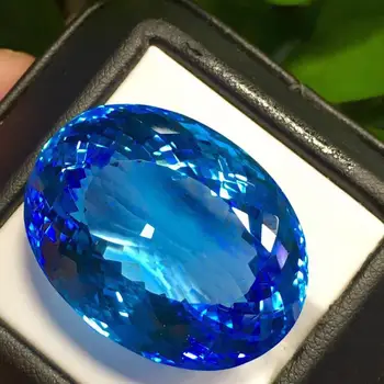 

0C27G94 Natural Topaz Natural 116.64ct Blue Topaz Loose Gemstones Loose Stones for Jewelry Bracelets Making