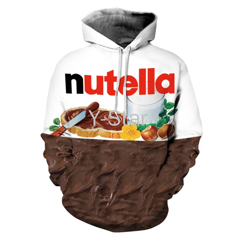 

New 3D Printed Chocolates Hoodies Long Sleeve Hoodies Sweatshirt Hooded Coat MS53