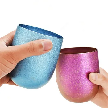 

Outdoor EDC tools. Pure titanium creative healthy drinking tea cup beer mug double layer couple gift home trend girl cup