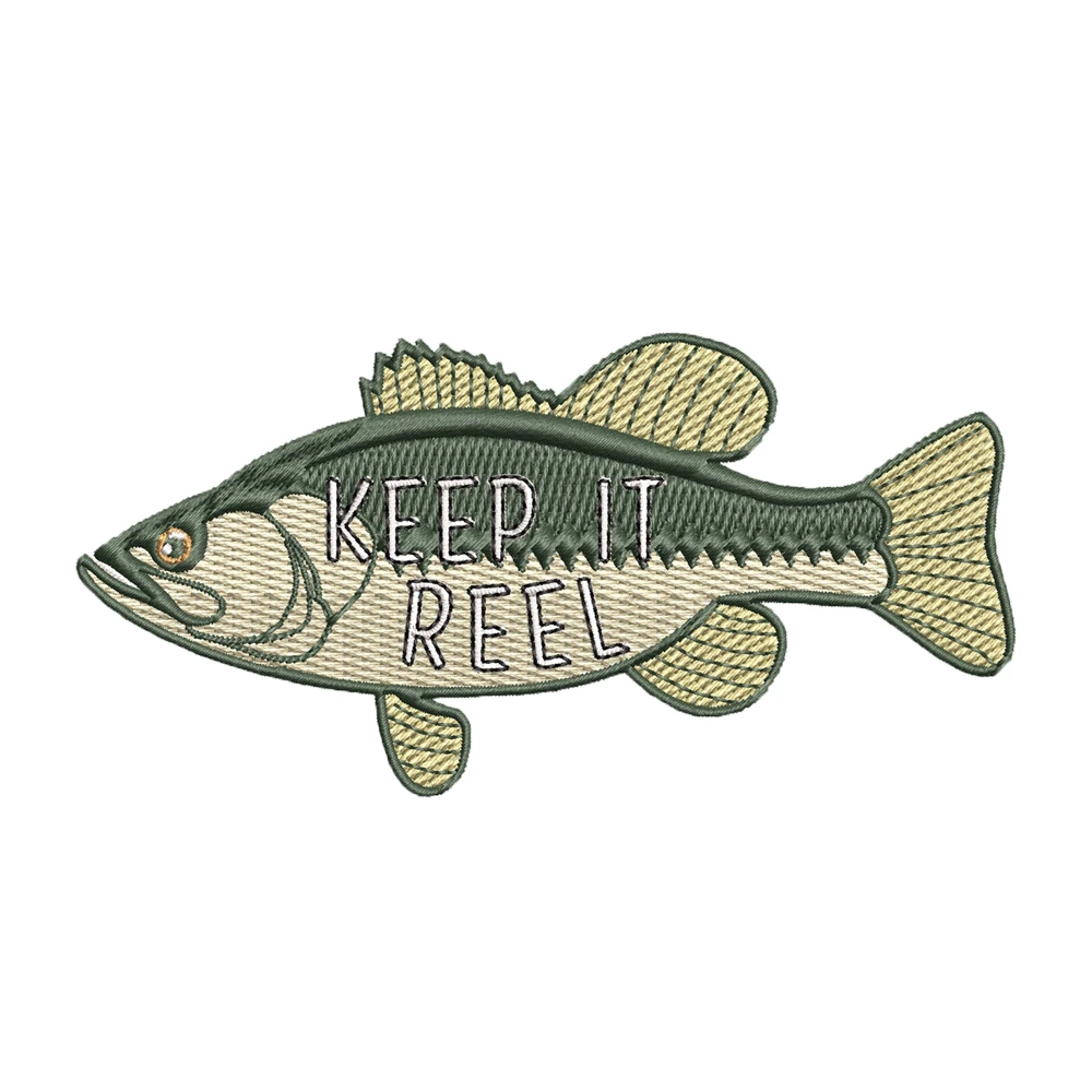 大きな魚をベースにした刺繍入りワッペン 釣り用の自然な服 湖のスタイル パッチ Aliexpress