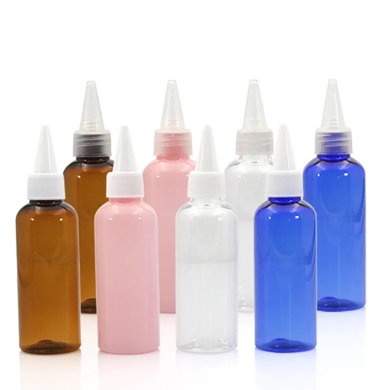 

5Pcs/Lot 50ml PET Plastic Empty Dropper Bottle Liquid Eye Clear Water Bottle Long Tip Cap Refillable Bottle Brown Container