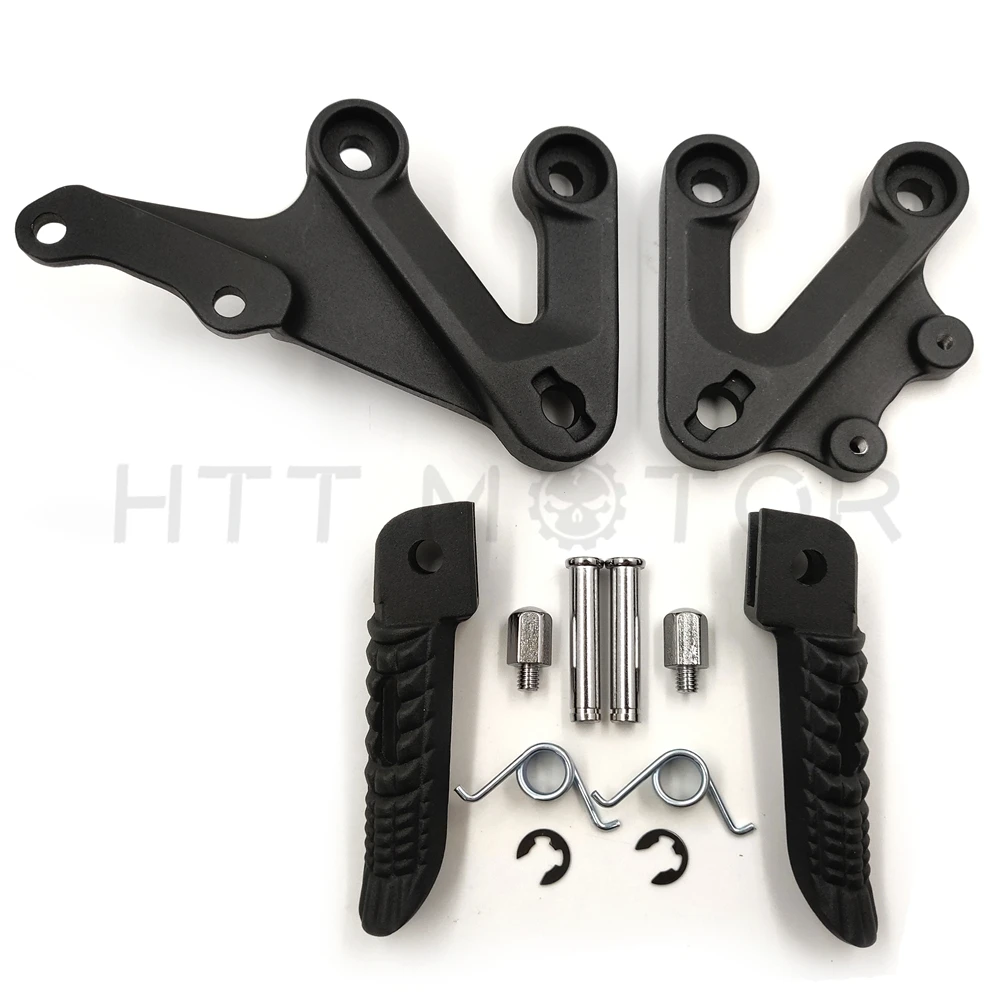 Aftermarket мотоциклетные части Передние Подножки для ног Кронштейны Набор для Suzu GSXR1000 GSX-R1000 2003-2004 - Цвет: MT390-041-BK