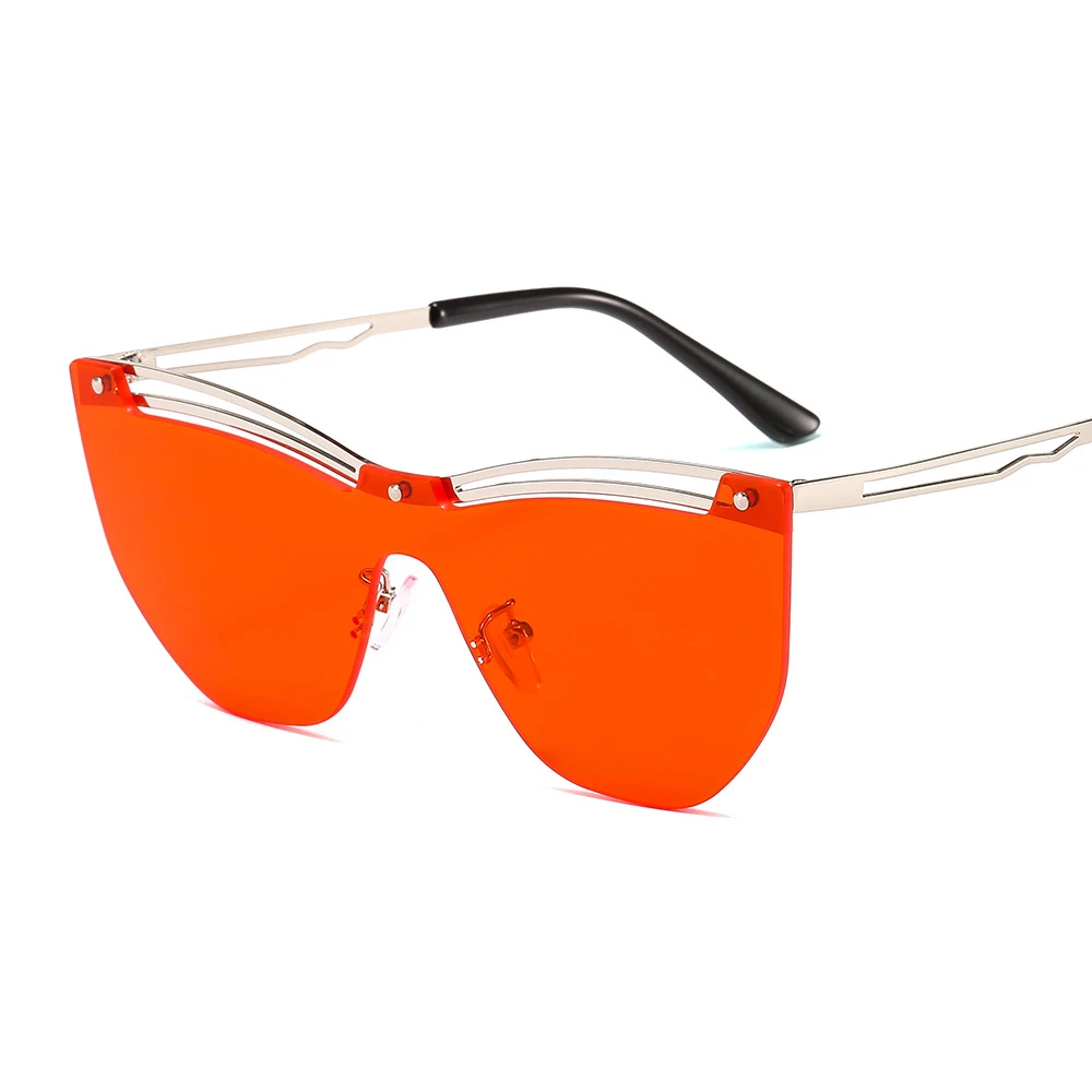Silver frame red Новые Соединенные металлические солнцезащитные очки Цветные океанские модные линзы для солнечных очков мужские тренды Популярные уличные очки женские очки - Цвет линз: Silver frame red