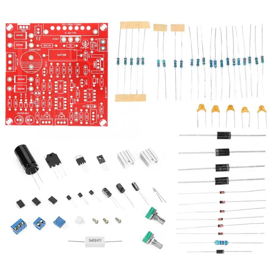 

Adjustable DC Regulated Power Supply DIY Kit Current Limiting Protection DIY kit for Laboratory 0-30V 2mA-3A
