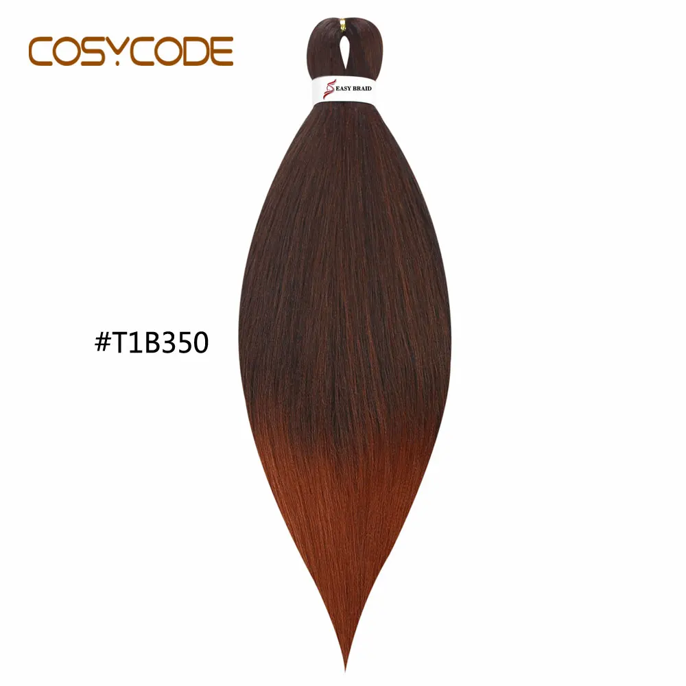 COSYCODE Jumbo вязание крючком плетение волос для наращивания 26 дюймов 66 см Длинные Синтетические косички чистый 2 тона - Цвет: T1B-350