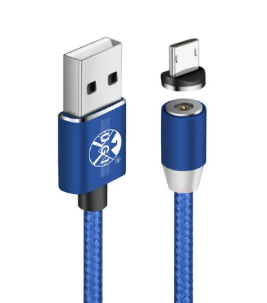 Blue Micro Cable UGI 1~ 3 м Магнитный Micro USB зарядное устройство для iPhone 11pro max X 8 Скорость зарядный кабель для samsung Galaxy S9/S8/Plus/Note 8 - Цвет: Blue Micro Cable
