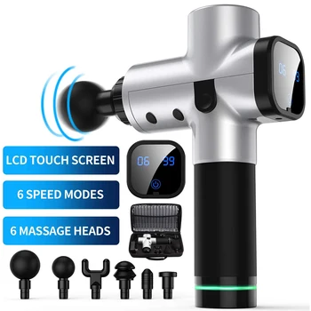 

Hand-held Muscle Massage Gun 6-Speeds Vibration Deep Vibration Tissue Muscle Massager Relaxation Fitness Equipment