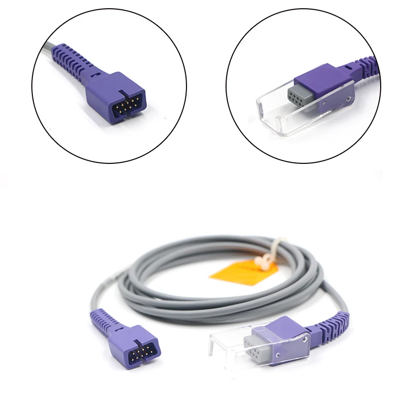 BERRY reusable Nellcor Oximax 9 pins Spo2 Extension Cable spo2 sensor probe | Красота и здоровье