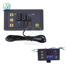 W3230 AC 110V 220V DC 12V 24V LED Digitale Temperatuurregelaar Thermostaat Verwarming Koeling Schakelaar NTC Sonde