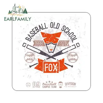 

EARLFAMILY 13cm x 13cm for Emblem Baseball Campus Team Motorcycle Car Decals Window Stickers Vinyl Material Car Accessories