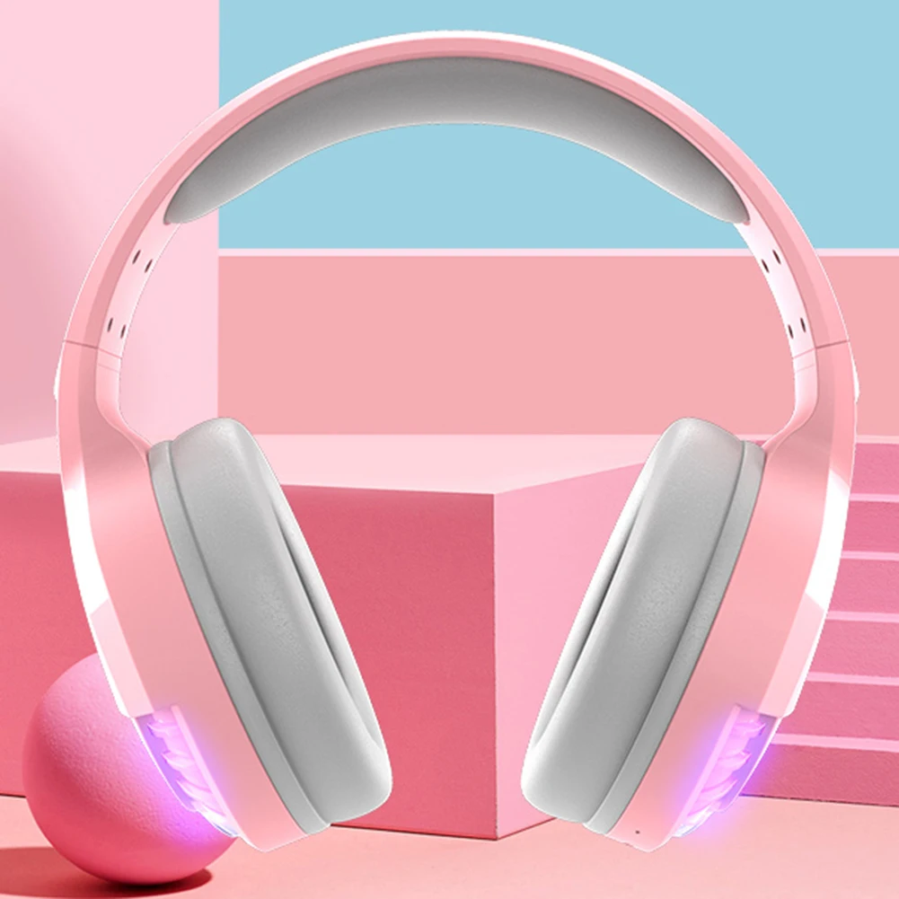 SH33 Dual Mode Gaming Headset Bluetooth Adjustable Headband for Computer 3 5mm RGB Deep Bass Over Ear Headphone