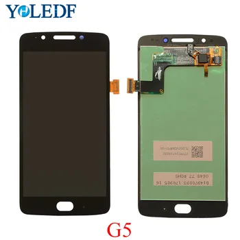 

High LCD For Motorola Moto G5 XT1672 XT1676 XT1670 LCD Display Touch Screen Digitizer Ecran Assembly Replace + Bezel frame Parts