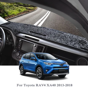 

Car Styling Dashboard Avoid Light Pad Instrument Platform Cover Mats Rose For Toyota RAV4 XA40 2013-2018 LHD&RHD Anti-dust Pad