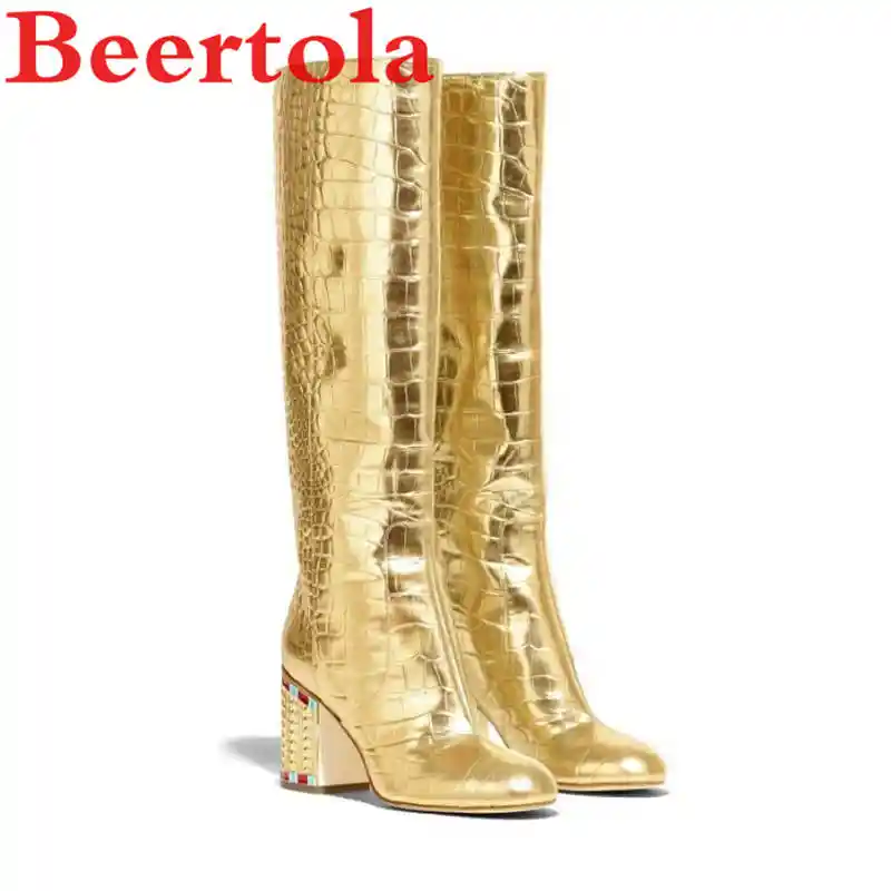 catwalk rhinestone booties