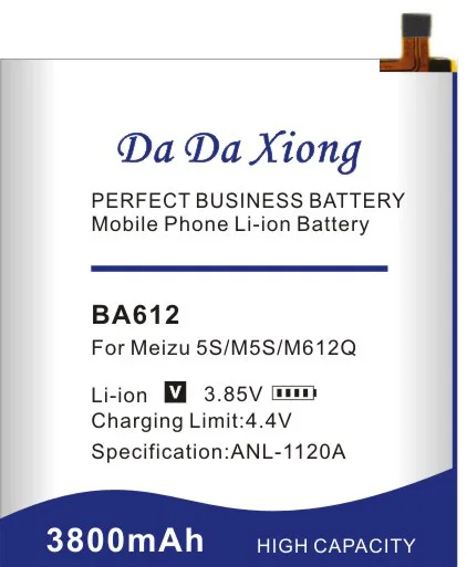 DaDaXiong,, 3800 мАч, BA612, для Meizu 5S, M5S, батарея для телефона, аккумулятор M612Q, M612M, аккумулятор+ Инструменты