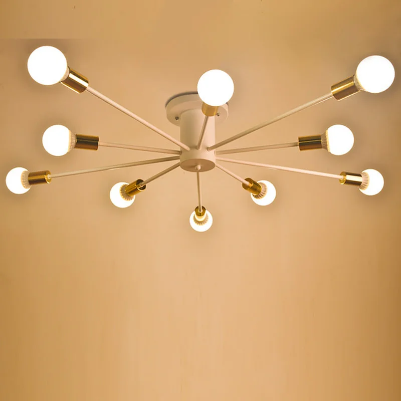 

Vintage Ceiling Lights 10 Heads Multiple Rod living room bedroom Lamp Creative Lamparas De Techo Cafe Bar Luminaria Lighting